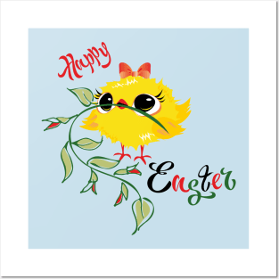 happy Easter funny chic Posters and Art